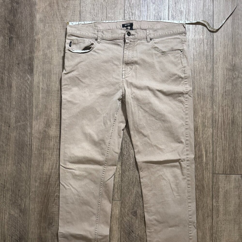 DKNY Slim Twill Pants, Tan 98% Cotton 2% Elastane, "38 x 34"